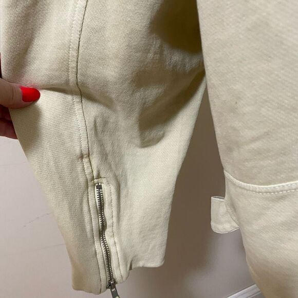 New Free People 
Rebel Rebel Knit Moto Jacket in Vanilla Creme Knit Moto  M - Picture 12 of 13